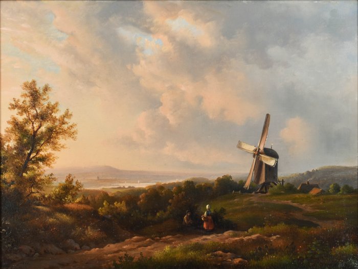 Lodewijk Johannes Kleijn (1817-1897) - Sunrise over the hills