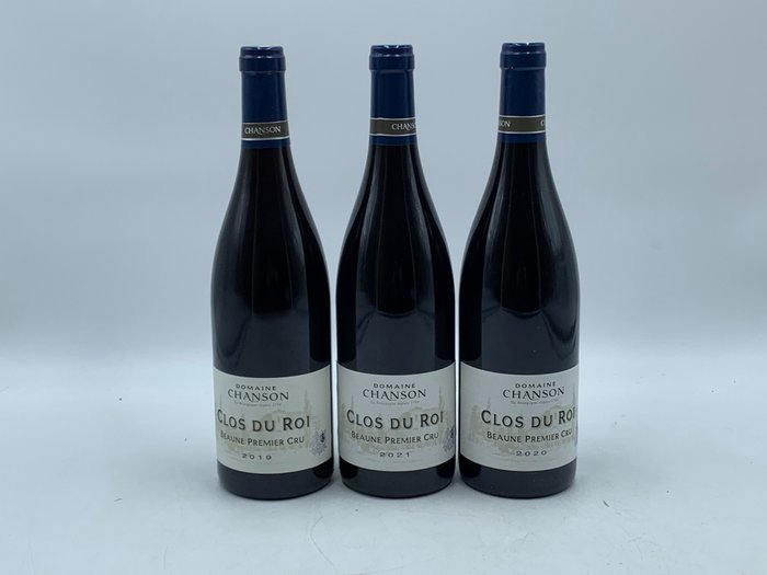 2019 & 2021 & 2020 Beaune 1° Cru "Clos Du Roi" - Chanson - 勃艮第 - 3 Bottles (0.75L)