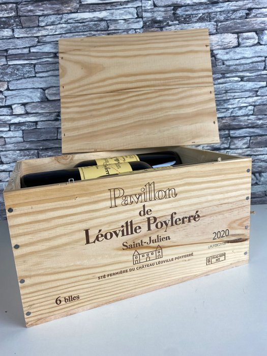 2020 Pavillon de Léoville Poyferré, 2nd wine of Château Léoville Poyferré - Bordeaux, Saint-Julien - 6 Flaskor (0,75L)
