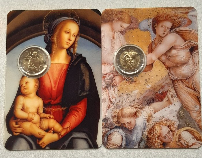 圣玛利诺. 2 Euro 2023 "Perugino" + "Luca Signorelli" (2 moedas)