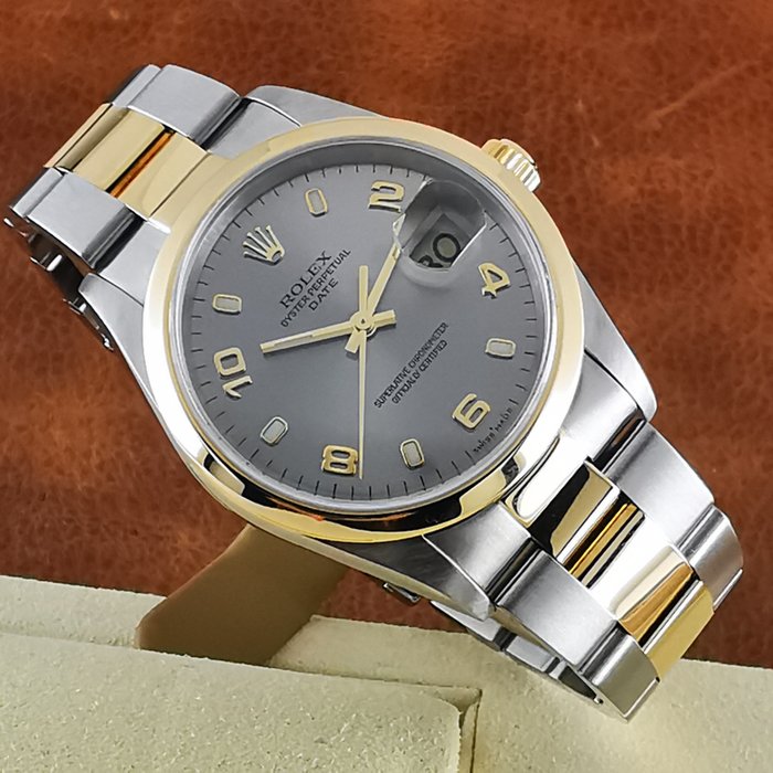 Rolex - Oyster Perpetual Date COSC Gold & Steel - Full Set - Ref. 15203 - 中性 - 1999 年连载，却卖了 2000 年