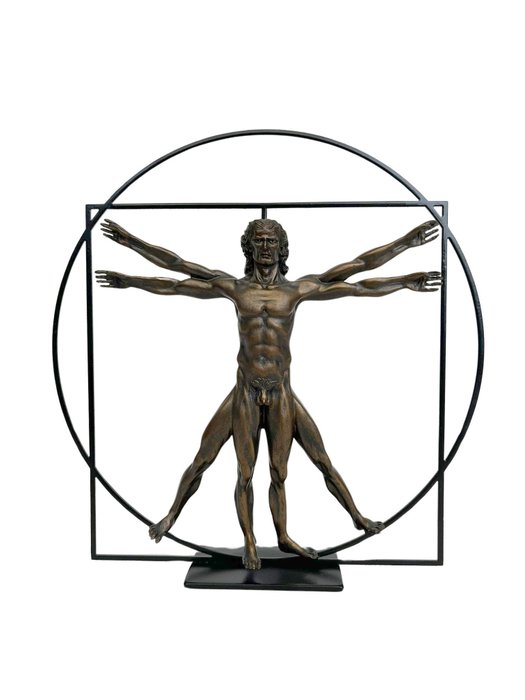 Leonardo Da Vinci - Statuette, The Vitruvian Man - 22 cm - Harz