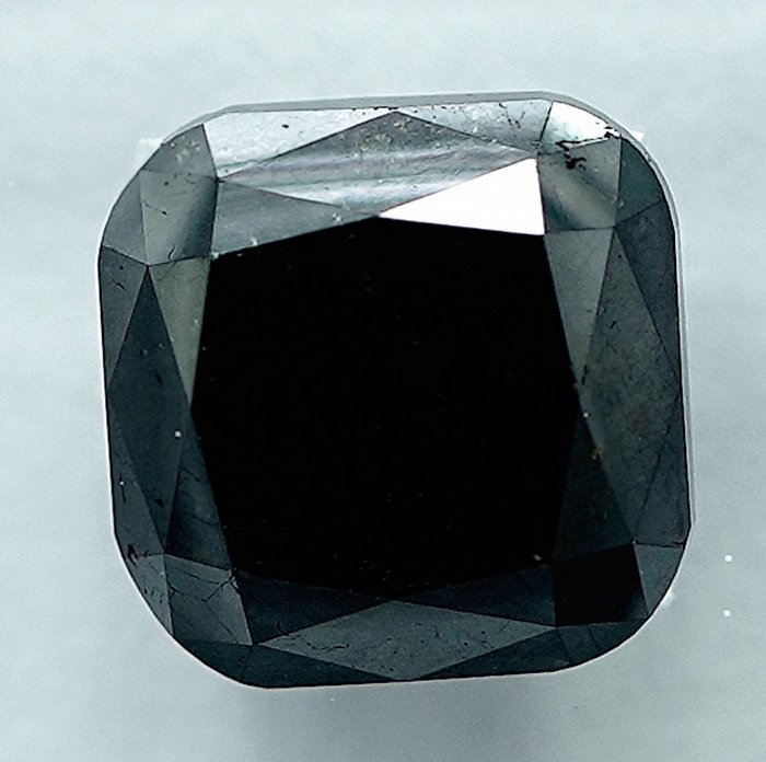 钻石 - 2.64 ct - 枕形 - Black - N/A