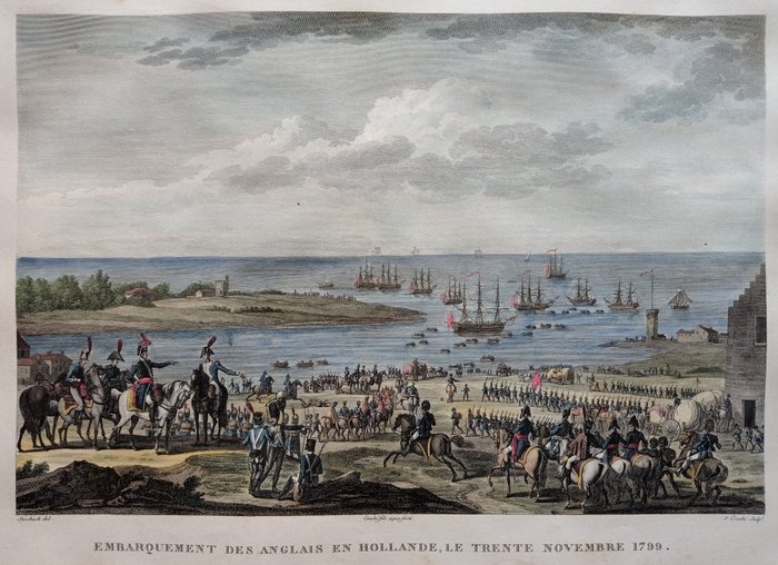 Europe, Map - Netherlands; Vernet / Couché - Embarquement des Anglais en Hollande, le Trente Novembre 1799 - 1821-1850