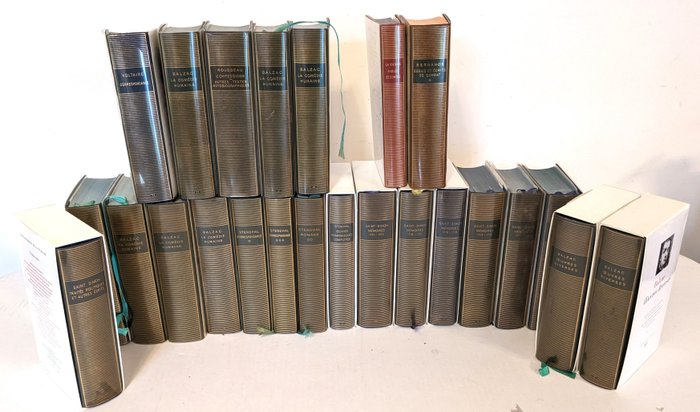 Divers - Lot de 24 volumes [Balzac, Stendhal, La Fontaine, Saint-Simon...] - 1952/2005