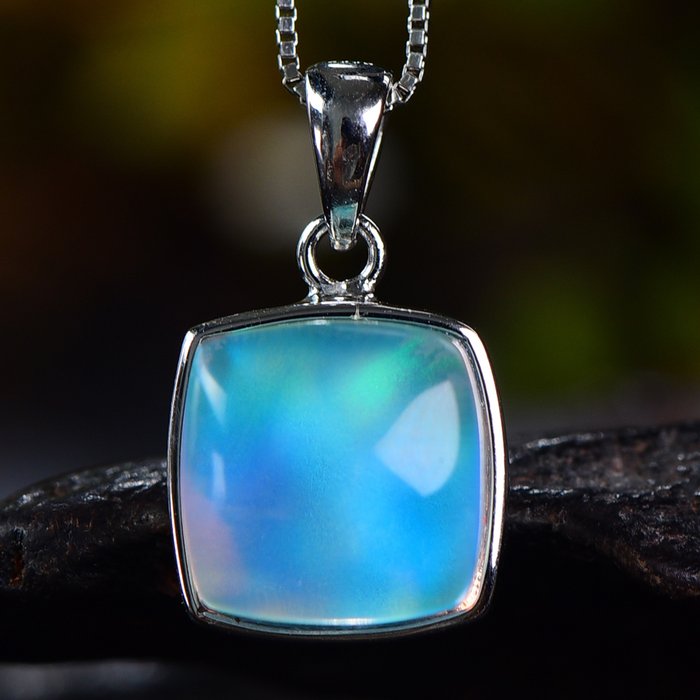 Kein Mindestpreis – Aurora-Opal – Elegant handgefertigt und sorgfältig in Silber eingefasst - 4.35 g