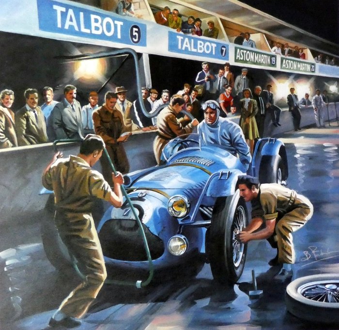 Talbot T26 GS #5 Louis Rosier 23 1/2 Hours Le Mans 1950 - "The Longest Day" By B.Freudenthal - Talbot