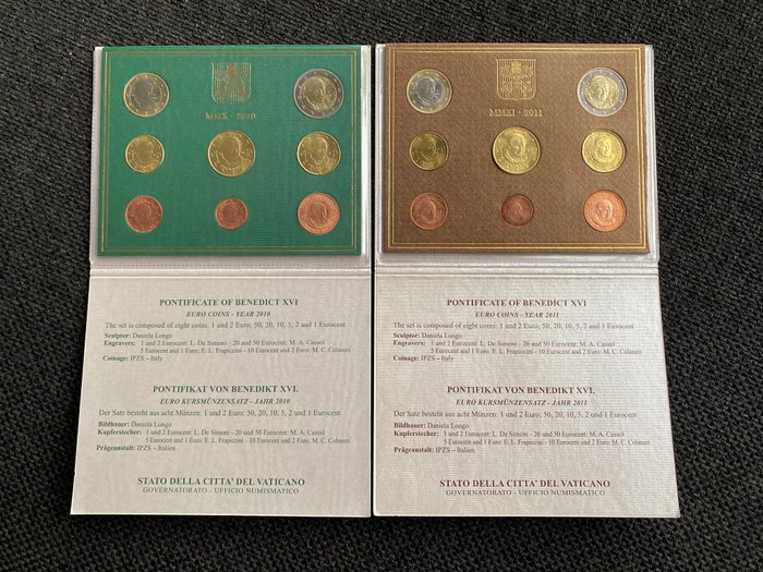 Vatican. Year Set (FDC) 2010/2011 in blister  (No Reserve Price)