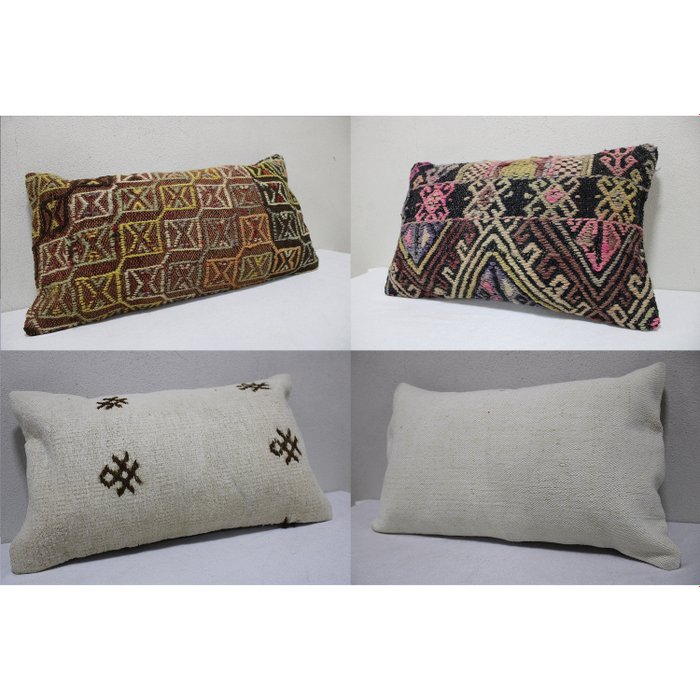 (4) Anatolian Handwoven Cushion - Kudde - 30 cm - 50 cm