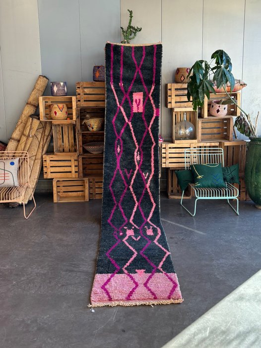 Nuovo tappeto lungo da corridoio in lana Boujad - Tappeto in stile berbero  - Tappeto - 400 cm - 70 cm - Catawiki