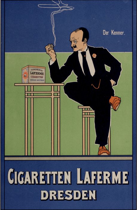 Fritz Rehm (1871-1928) - Les Maîtres de l’Affiche : Cigaretten Laferme Dresden
