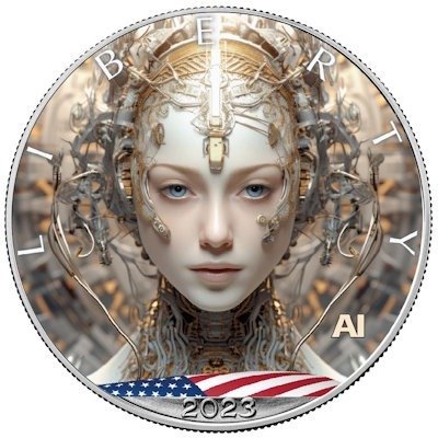 United States. 1 Dollar 2023 American Eagle - Cyber Woman, 1 Oz (.999)