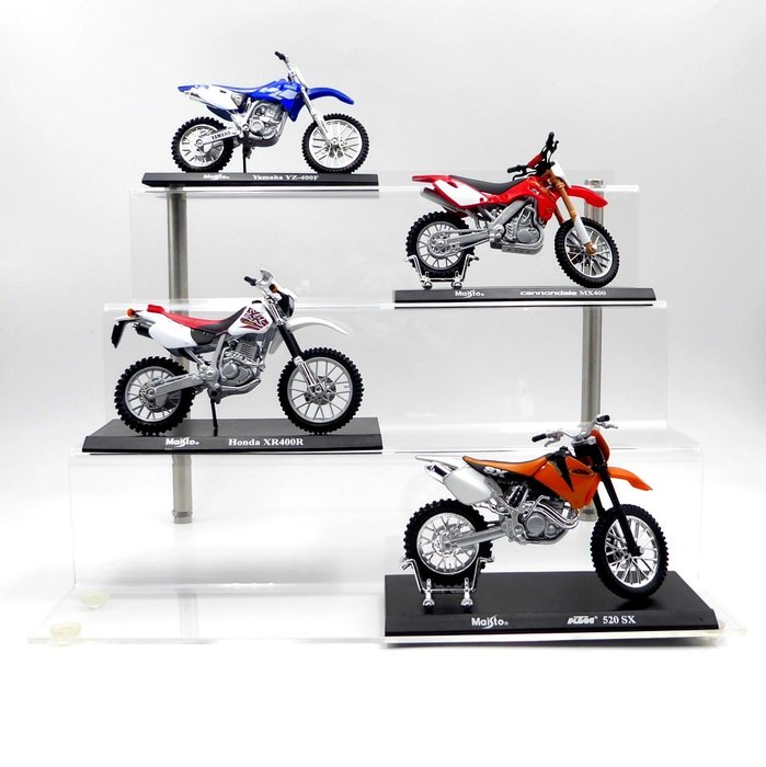 KTM 520 SX, Honda XR 400, Yahama YZ-400F, Cannondale MX 400 Scala 1:18 - 4  - Modellino di auto - Motocross - Catawiki