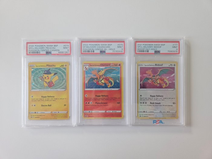 The Pokémon Company - Pokémon - Graded Card Special Delivery Pikachu, Charizard, Bidoof