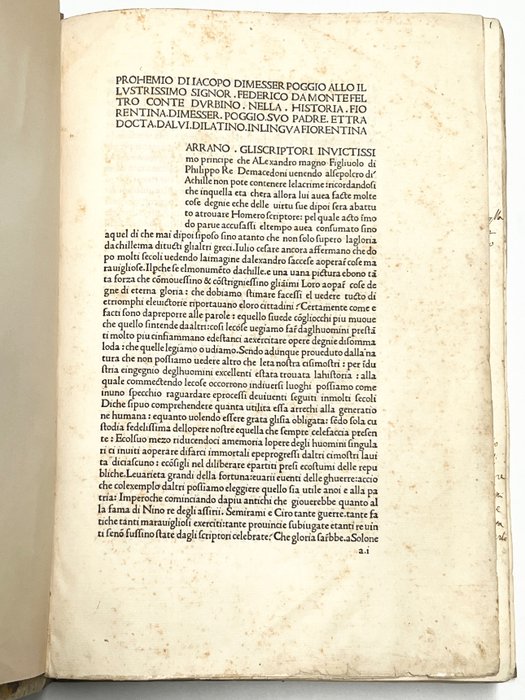 Poggio Bracciolini - Historia Florentina - 1476