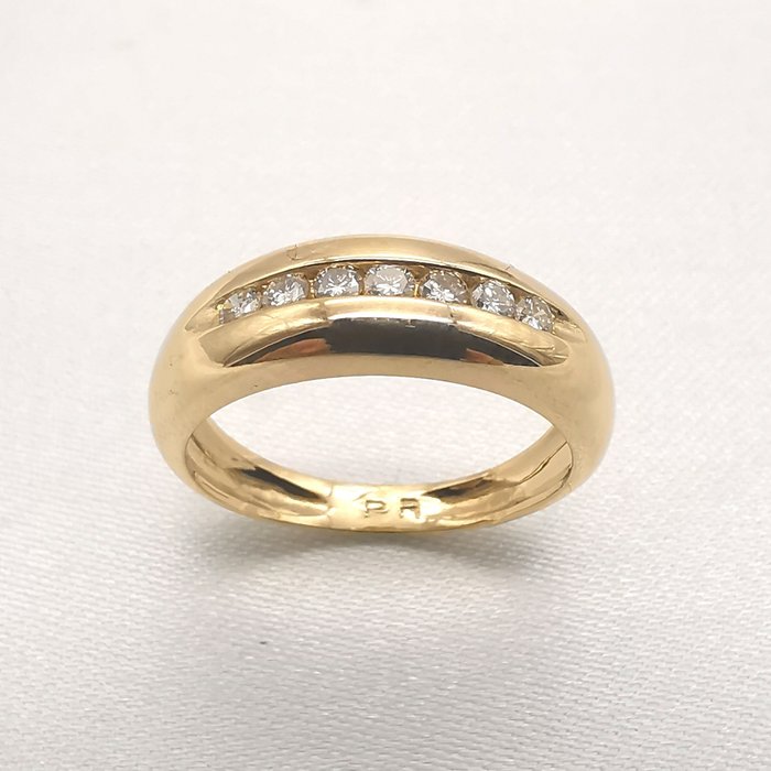 戒指 - 18 克拉 黃金 -  0.36ct. tw. 鉆石  (天然)