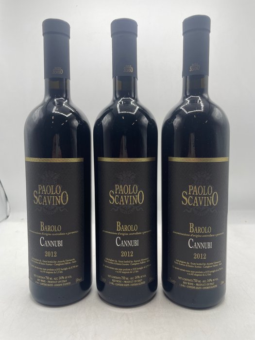 2012 Paolo Scavino, Cannubi - Barolo DOCG - 3 Botellas (0,75 L)