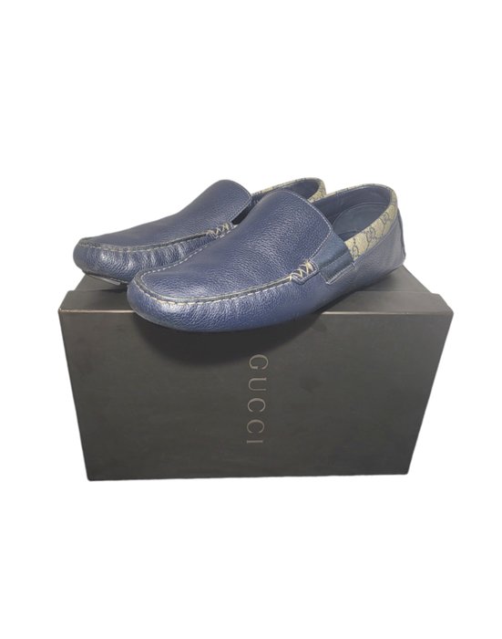 Gucci - Leather GG monogram Loafers - Mocassini - Taglia: Scarpe / EU 46