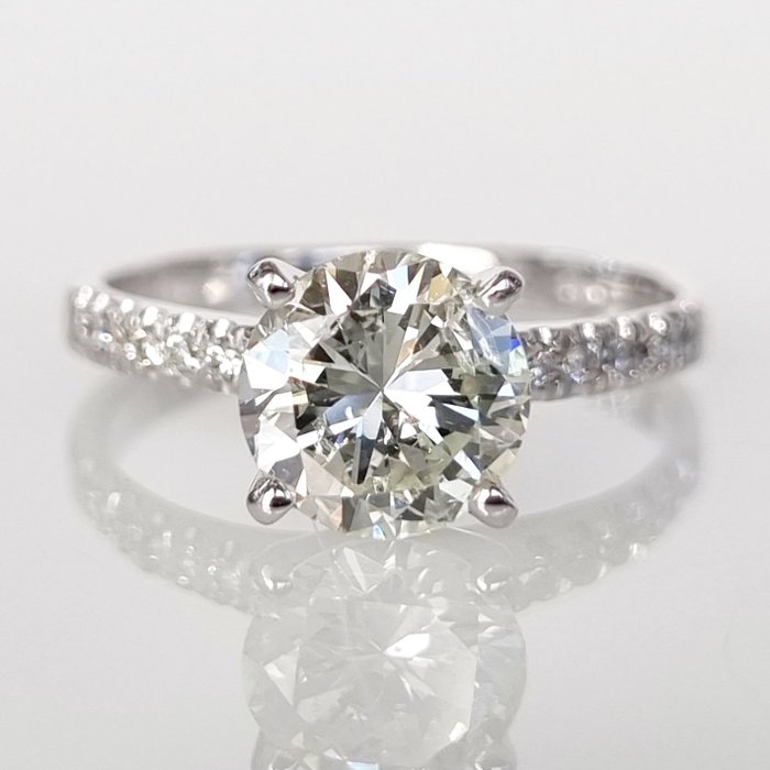 14 karat Hvitt gull - Ring - 1.42 ct Diamant