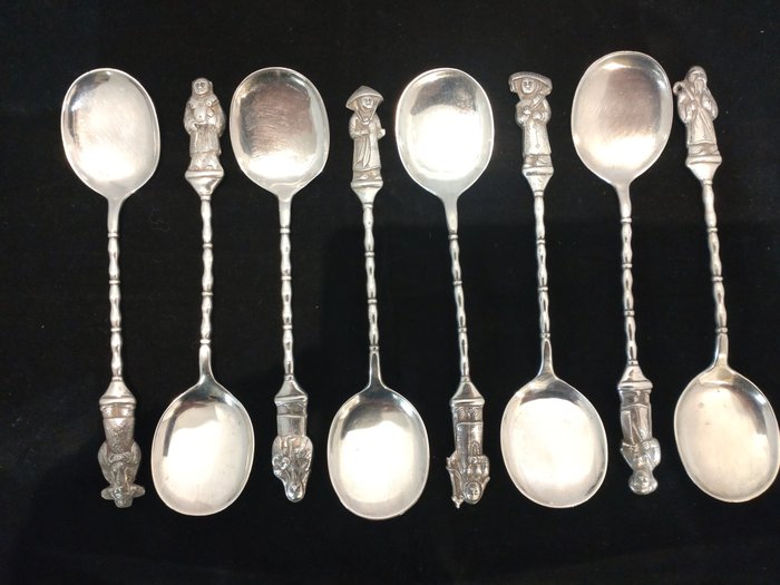 Spoons (8) - Silver - Indochina - Early 20th century