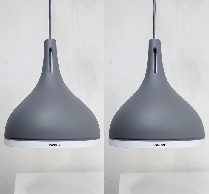 e3light - Pantone - Hanging lamp (2) - Pantone Castor 25 - Grey - Metal