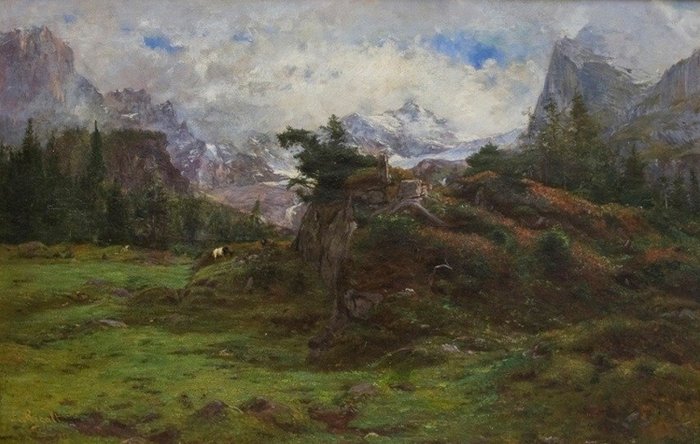 Luis Rigalt y Farriols (1814-1894) - Paisaje de montaña