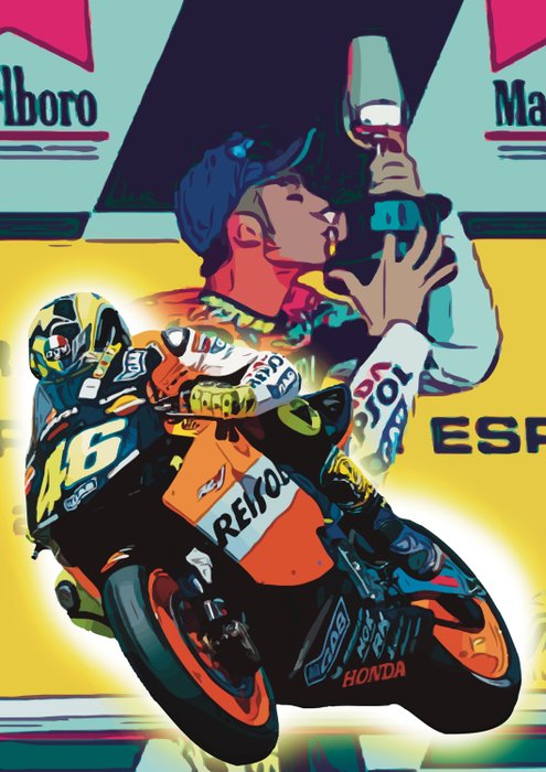Repsol Honda Team - MotoGP - Valentino Rossi Honda HRC Limited Edition 3/3 (LAST COPY WORLDWIDE) - 2023 - Artwork 
