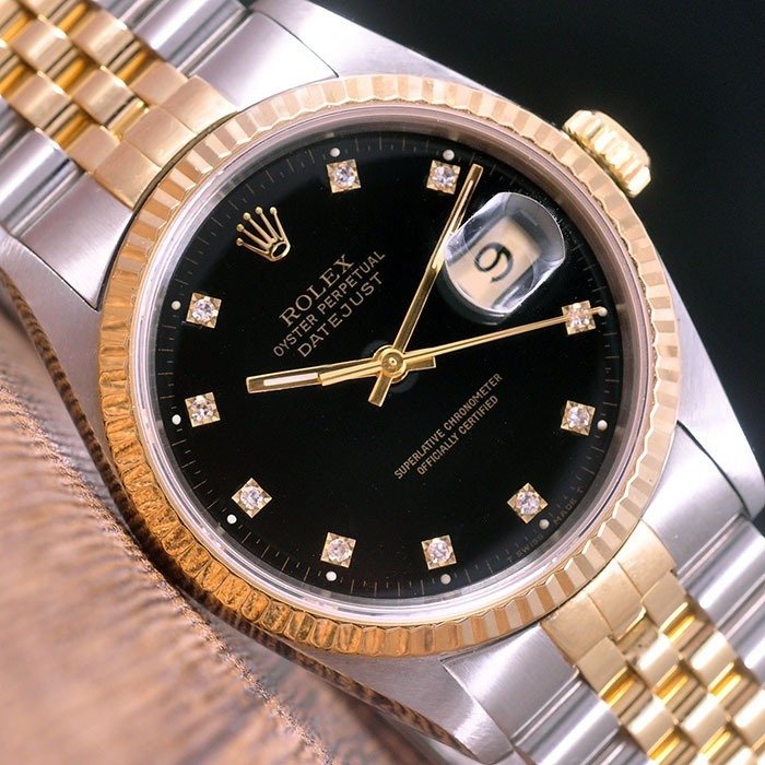 Rolex - Oyster Perpetual Datejust - Ref. 16233G - Mężczyzna - 1990-1999