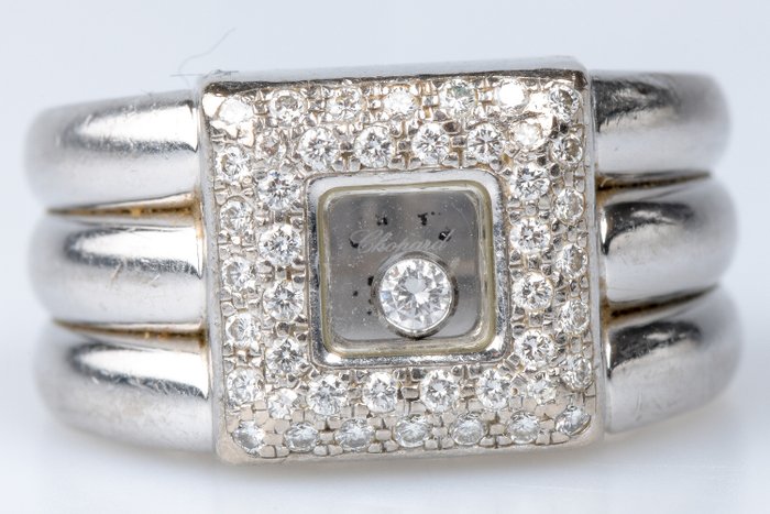 Chopard 戒指 - 白金 圆形 钻石 