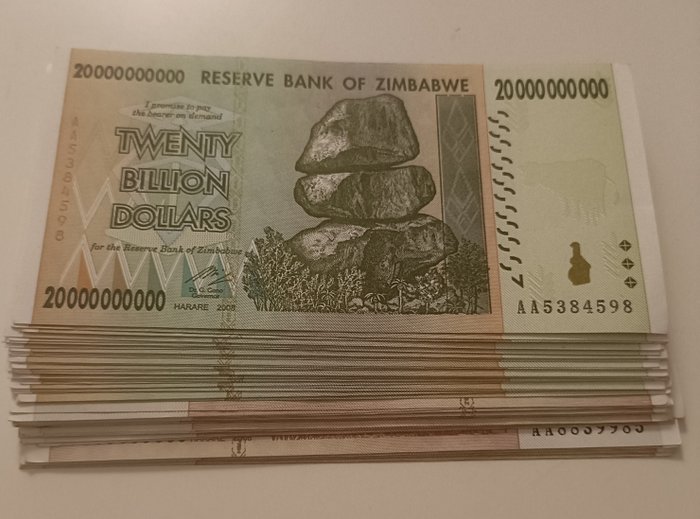 Zimbabwe. - 30 x 25 Billion and 30 x 50 Billion Dollars