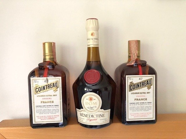 Cointreau, D.O.M. Bénédictine - b. 1980s, 1990s - 70cl, 75cl - 3 bottles -  Catawiki