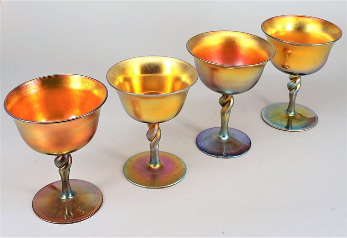 Frederic Carder - Steuben Glassworks - Koktél pohár (4)