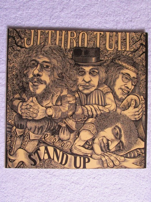 Jethro Tull - Stand Up (with pop up of artists) - Disco de vinilo - 1a Edición, Etiqueta ‘Pink’ de Island - 1969