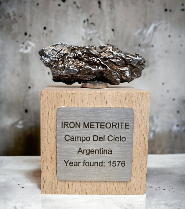 Bellissimo meteorite in ferro Campo Del Cielo - Su un bellissimo piedistallo - 48.87 g - (1)