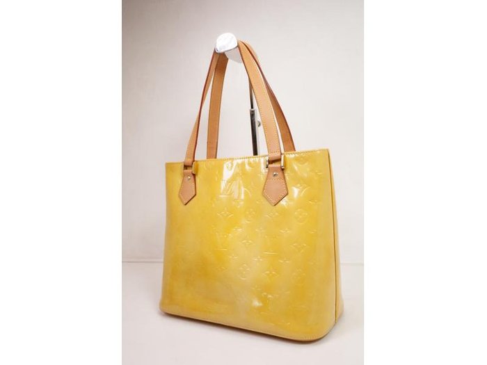 Louis Vuitton Vernis Yellow Houston Tote Bag