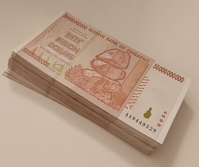 Zimbabwe - 100 x 50 Billion Dollars 2008 - Pick 87