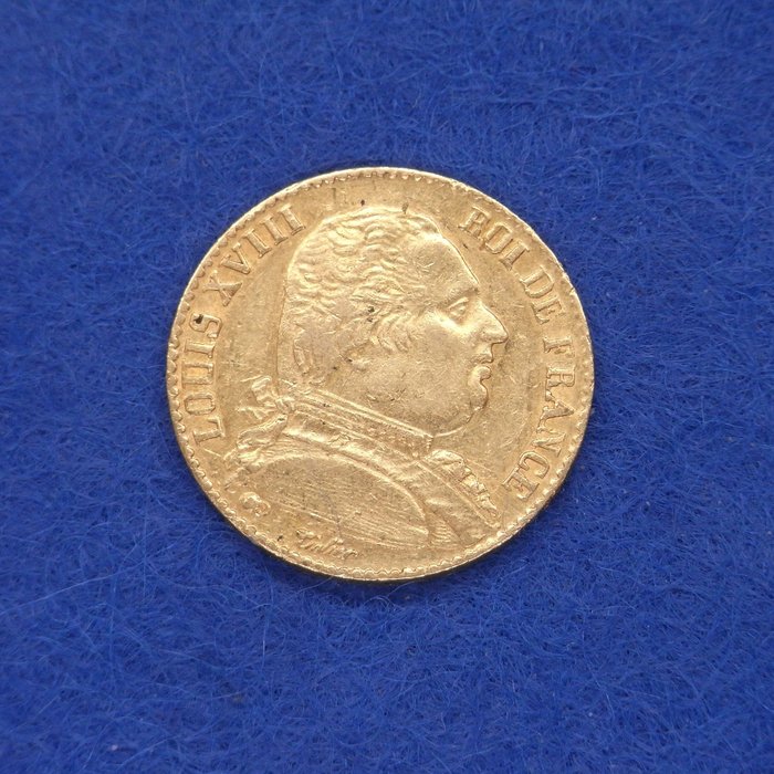 Francia. Louis XVIII. 20 francs 1814 A