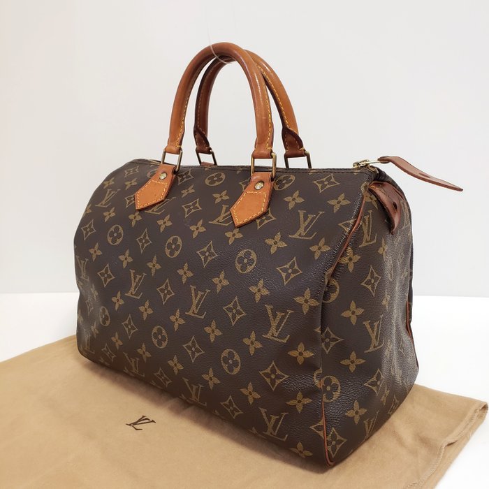 100% Authentic Louis Vuitton Vintage Monogram Speedy 30 Bag Hand Purse  Boston leather tote, satchel