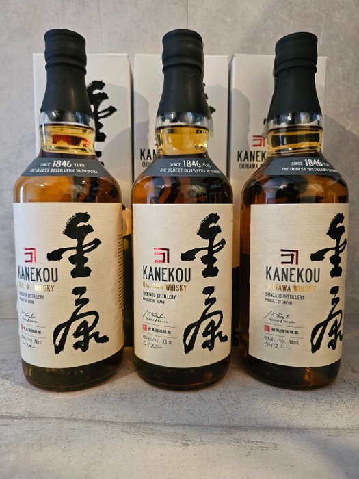 Kanekou - Okinawa Whisky  - 700ml - 3 flasker
