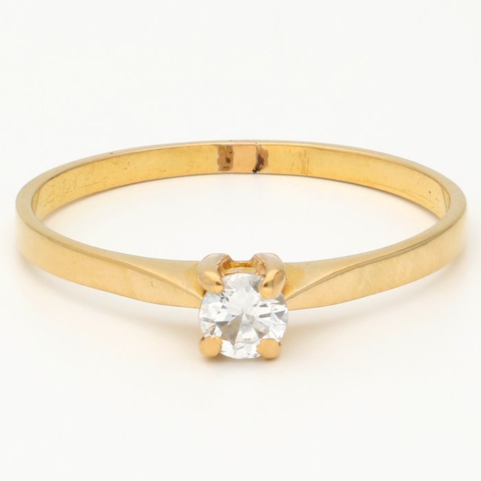 18 karaat Goud – Ring – 0.16 ct Diamant
