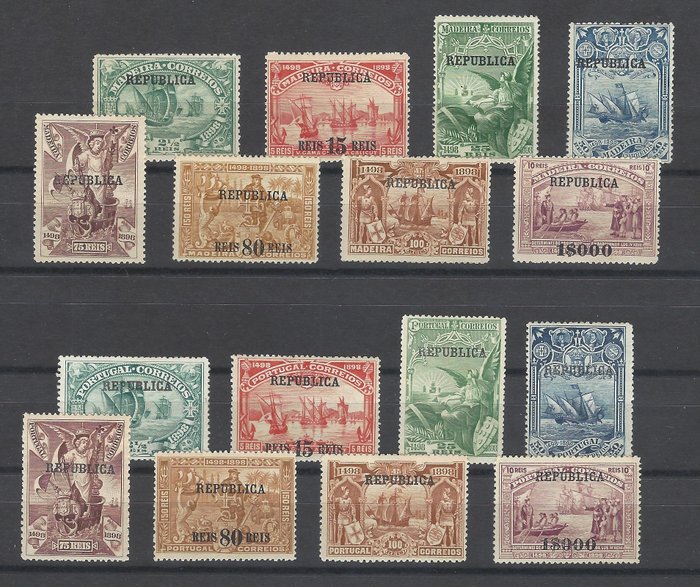 Portugal 1911 - Baskisk da Gama - Mundifil 184/91 + 198/05