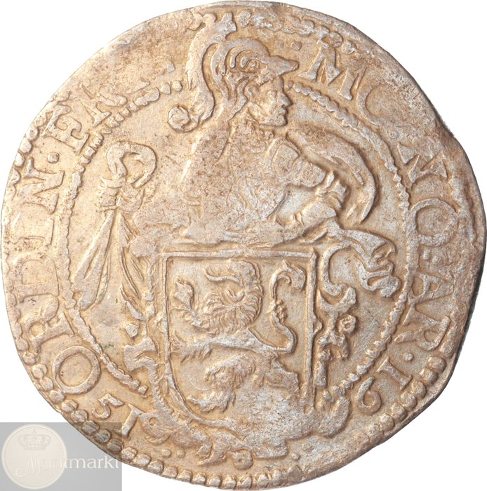 Republiek der Zeven Verenigde Nederlanden – Friesland. Leeuwendaalder 1615 met foutief jaartal 5161 ZELDZAAM