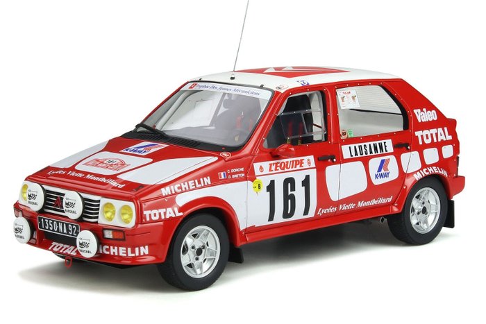 Otto Mobile 1:18 - Sportwagenmodell - Citroen Visa 1000 Pistes #161 C. Dorche Rallye Montecarlo 1987 - OT909