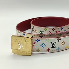 Louis Vuitton, Accessories, Auth Louis Vuitton Takashi Murakami  Monogramouflage Ceinture Belt