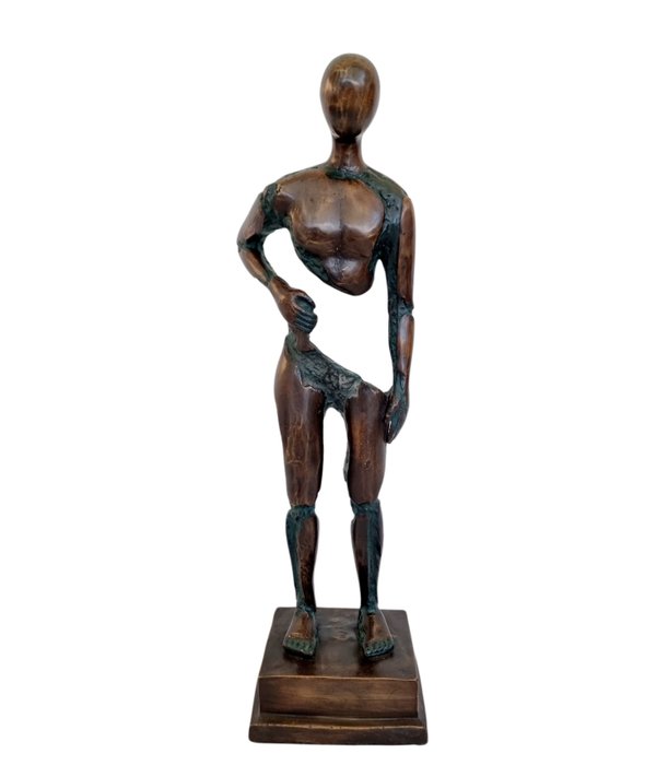 sculptuur, Abstract human figurine – 46 cm – Brons