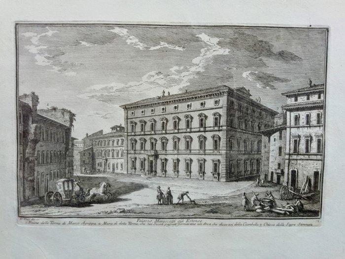 Giuseppe Vasi (1710-1782) - Palazzo Marescotti gia' Estense - Catawiki