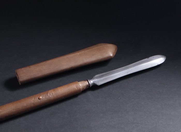 Speer - Antique Unsigned Yari (Spear) with Scabbard - Japan - Edo-Zeit (1600-1868)