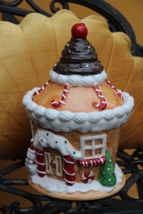 koekjespot met kerstmotief - Vasetto - Terracotta