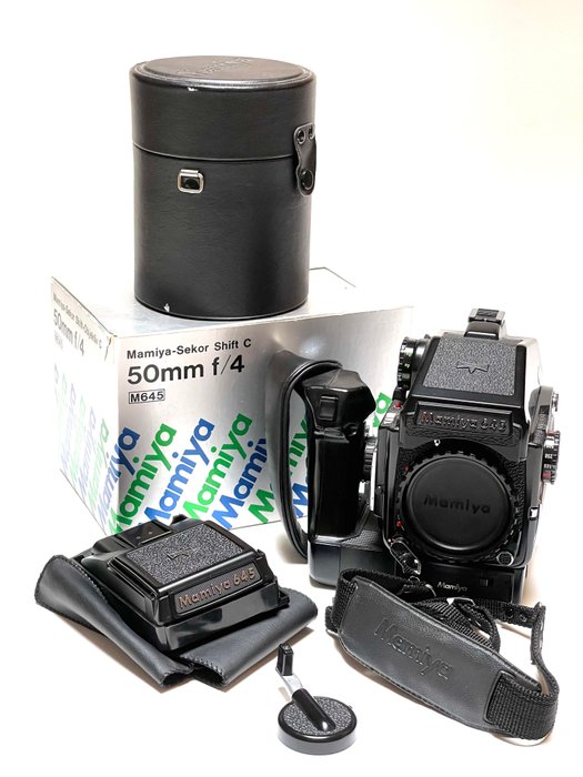 Mamiya 645 1000s + Mamiya-Sekor C 4/50mm Shift + acc. 120 / fotocamera medio formato