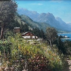 Daniel Been (1885 – 1967) – Como meer boven Cadenabbia Italië